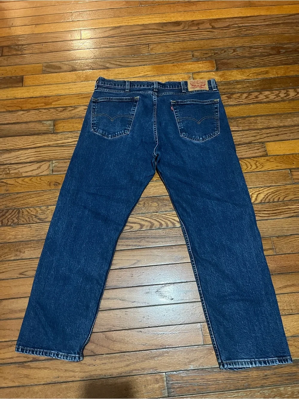 Levi's 505 Men's Classic Dark Blue Straight-Leg Jeans size 38x29